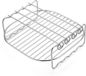 OrangeCart B.V. 18 cm grille avec quatre aiguilles à griller, panier vapeur pour œufs avec sept trous et pinces pour plaques de cuisson/bols