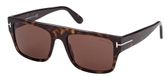 Tom Ford Dunning-02 Ft 0907 Lunettes de soleil homme Havane Géométrique Marron 55mm