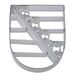 Staedter Saxe Wapen reliëf Cookie Cutter, Zilver, 9,5 cm