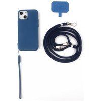 JAYM POP Achterzijde behuizing voor mobiele telefoon - met hals en pols - vloeibaar silicone - blauw - voor Samsung Galaxy A54
