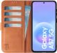 Rosso Deluxe Echt Leer Hoesje Geschikt voor Samsung Galaxy A57 | Ruimte voor drie pasjes | Portemonnee Book Case | Met Pasjeshouder | Bruin