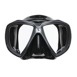 Scubapro Spectra masker, zwart/zilver, drukregelaar set voor duiken in koud water, uniseks, volwassenen, meerkleurig, één maat