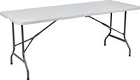 BRASQ Inklapbare Vouwtafel Wit - 180x70x74cm