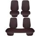 Auto Lupex Auto Accessori 3-delige universele autostoelhoes, stoelbeschermer 2 voor en 1 achter | Protector Comfort Automotive Interieur kussen (PVC - zwart rood - 7 stuks)