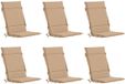 vidaXL 6-delige kussen GEMERT 100% Polyester Zand