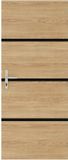 Nordlinger Pro deurrenovatieset - natuur eiken - 4 panelen 85x50 cm - 3 zwarte profielen 85x2 cm