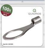 Quadrios 23C505 Ringkabelschoen Dwarsdoorsnede (max.): 2.5 mm² Gat diameter: 10.5 mm Ongeïsoleerd 100 stuk(s)