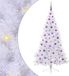 vidaXL Sapin de Noël artificiel avec 300 LED, Blanc, 180 cm, PVC et Acier