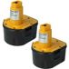 Vhbw - 2x Batteries Compatible Avec Dewalt Dw971k-2, Dw972, Dw972b, Dw972k, Dw972k-2, Dw972kq-2 Outil Électrique (2000mah Nimh 12 V)