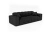 Canapé 4 places en tissu bouclette anthracite foncé