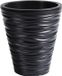 Prosperplast Pot de fleurs Sand Dunes - extérieur/intérieur - plastique - anthracite - D39 x H43 cm - avec pot intérieur