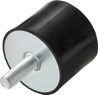 TRU COMPONENTS TC-NT50-40-43A Amortisseur en caoutchouc, 43 Shore A, 86 kg de charge statique maximale