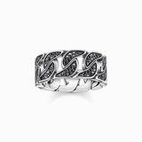 Thomas Sabo Ring Unisex 925 Zilver Zirkonia Zwart Maat 62