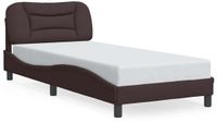 vidaXL Bedframe "Hvar" 90x190 cm Stof Donkerbruin