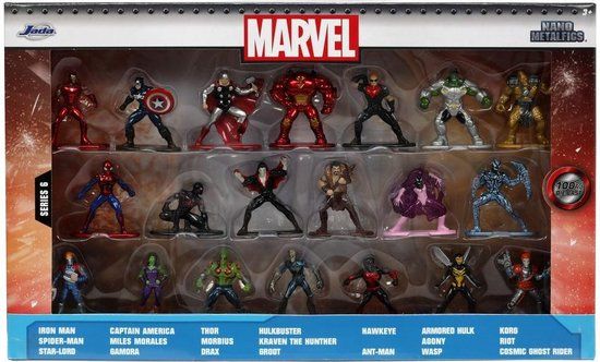 Jada Toys Marvel 20 Pack Nano Metalfigs - Wave 6 - The Avengers - Metal Figures