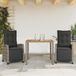 Maison Exclusive - Salon de jardin 3 pcs coussins gris résine tressée
