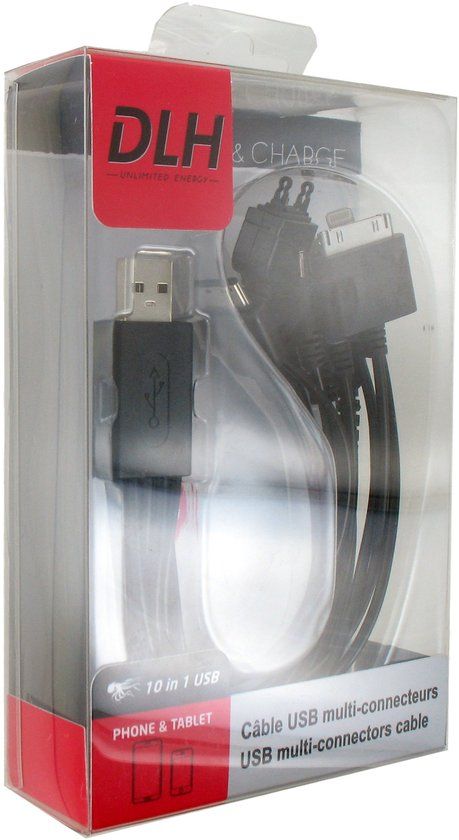 DLH DY-TU1975B mobiele telefoonkabel Zwart USB A