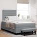 Maison Exclusive - Lit avec sommier tapissier et matelas Gris clair 120 x 200 cm textile