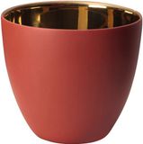 ASA Selection windlicht rood-goud, theelichthouder, porselein, rood, 8 cm