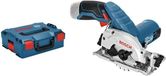 Bosch Scie circulaire, 12V GKS 12V-26, scie circulaire sans fil, profondeur de coupe de 17 mm (bois), L-BOXX, sans batterie, sans chargeur