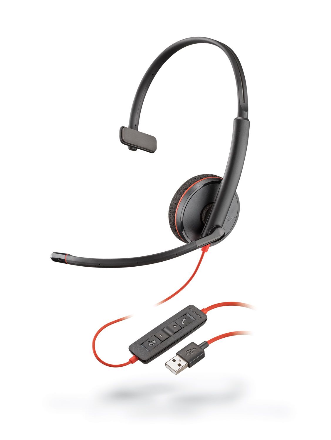 Poly Plantronics Blackwire 3210 Headset - Bedraad - Monauraal - USB Type-A - Zwart