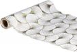 Chaks Tafelloper op rol - ginkgo print - wit/grijs - 28 x 300 cm - polyester