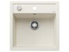 BLANCO DALAGO 5-F, SILGRANIT-softwit, vlakbouw, met afvoerbediening