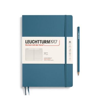 Leuchtturm Notitieboek B5 Softcover Stone Blue Gelinieerd