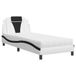 Icecat Lit "Viana" avec matelas cuir artificiel blanc et noir 90x190 cm