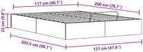 vidaXL - Bedframe - Naturel - 120 x 200 cm