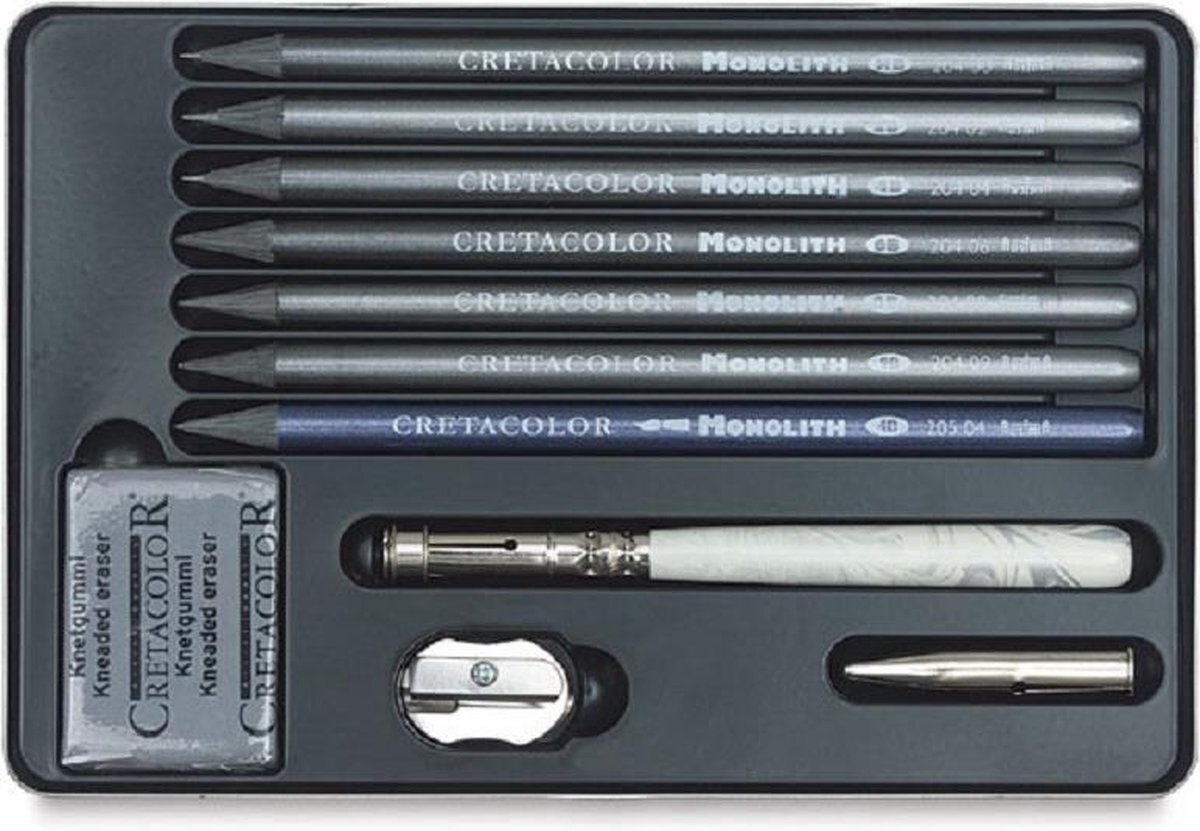 cretacolor MonolithBox Graphite Tekenset 11-delig