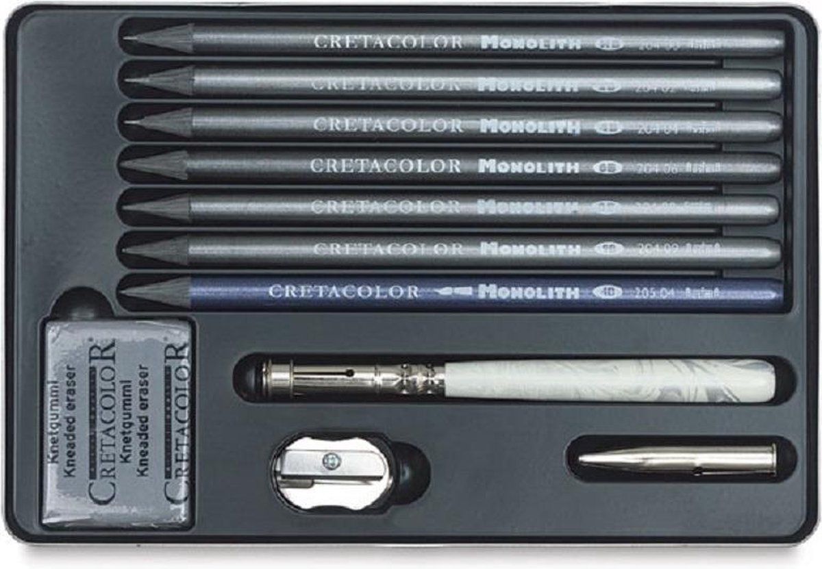 Cretacolor MonolithBox Graphite Tekenset 11-delig