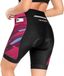 Merkloos Dames fietsbroek kort met gevoerd zitgedeelte, hoge taille en rode kleur