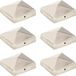 vidaXL Paalkappen 6 stuks piramide 81x81 mm roestvrij staal