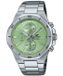 Casio Edifice EFV-640D-3AVUEF Horloge - Staal - Zilverkleurig - Groene Wijzerplaat - Ø 44 mm