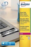 Merkloos Avery Ultra-sterke etiketten, zilver, 210,0 x 297,0 mm, permanent klevend