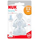 NUK Siliconen fopspenen, maat 0-6 maanden, verdikte melk, maat L, 2 stuks