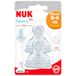 NUK Siliconen fopspenen, maat 0-6 maanden, verdikte melk, maat L, 2 stuks
