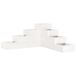 VidaXL Plantenbak 4-laags 80,5x79x36 cm massief grenenhout wit