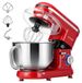 Merkloos Keukenmachine - 5,7 L - 1500 W - 10 snelheden - Met kneedhaak, garde en eigeelscheider - Rood