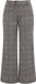 Ulla Popken Dames Broek Geruit Wijde Pijpen Stretchcomfort Hoge Taille Donkerbruin Maat 46