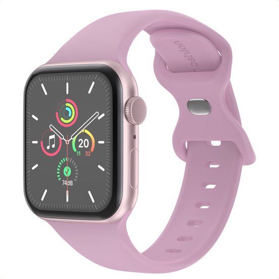imoshion Siliconen⁺ bandje - Geschikt voor Apple Watch 1, 2, 3, 4, 5, 6, 7, 8, 9, 10, 11, SE, Ultra (2 / 3) - 44/45/46/49 mm - Paars