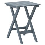 Table d'appoint pliable peuplier massif gris