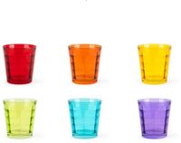 Excelsa Set van 6 Glazen Dubai Veelkleurig Glas 24,5 cl Vaatwasserbestendig Modern Design