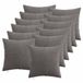 vidaXL - Kussensloop - 12 stuks - ALMELO - Donkergrijs - 50 x 50 cm - Corduroy