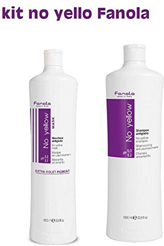 Fanola No Yellow Shampoo + Masker set 1000ml