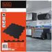 BLACK+DECKER Vloermat 6 Stuks - 40 x 40 x 1 CM - Vloerbescherming - Dempend Materiaal - Puzzelmatten - Ribbels - Zwart