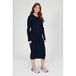 LOVE2WAIT midi zwangerschapsjurk met split - marineblauw