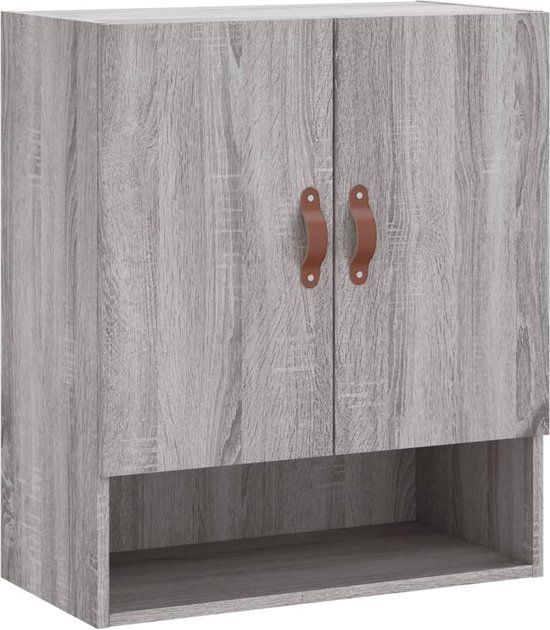 vidaXL Wandkast 60x31x70 cm bewerkt hout grijs sonoma eikenkleurig