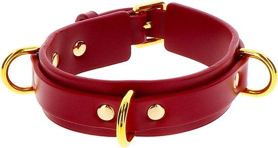 TABOOM D-Ring Collar Deluxe - Rood - Maat M